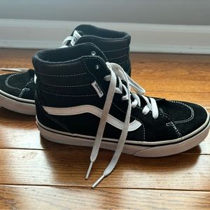 Vans Filmore Kids Hi-Tops Skate Sneakers Unisex Black/White Youth size 5